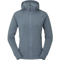 Rab Γυναικεία Ζακέτα Fleece Μακριά με Κουκούλα και Φερμουάρ Γαλάζια QFF-71-ORB