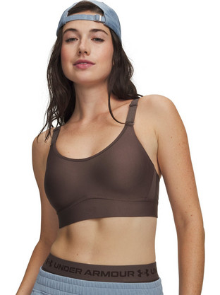 Under Armour Infinity 2.0 Αθλητικό Μπουστάκι με Μέτρια Στήριξη & Ελαφριά Ενίσχυση Σοκολατί 1384123-201