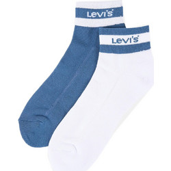 Levi's Βαμβακερές Ανδρικές Κάλτσες Κοντές με Σχέδια Navy Μπλε Λευκές 2Pack 701226933-015