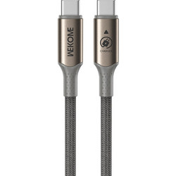 WK WDC-C23 Braided USB-C to USB-C 140W 1.2m Grey