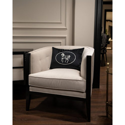 Stewe Home Πολυθρόνα Βελούδινη Μαύρη STE-030897