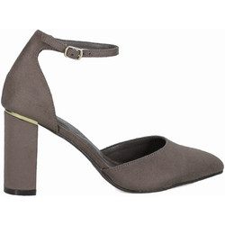 Migato Γόβες Suede με Χοντρό Ψηλό Τακούνι & Λουράκι Γκρι 100048630-015