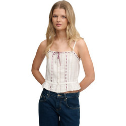 Superdry Γυναικείο Καλοκαιρινό Top Βαμβακερό Λευκό W6012218A-71D