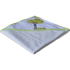 Bebe Stars Little Birds Βρεφικό Μπουρνούζι Κάπα Λευκό Lime 77x82cm