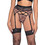 Milena By Paris Ζαρτιέρες με Δαντέλα See Through Καφέ 5404