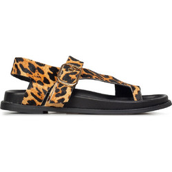 Inuovo Γυναικεία Σανδάλια Suede Κίτρινα Μαύρα D51014