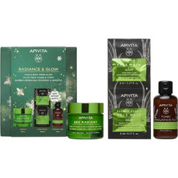 Apivita Radiance & Glow Bee Radiant Rich Cream 50ml + Aloe Face Mask 2x8ml + Tonic Mountain Tea Shower Gel 75ml