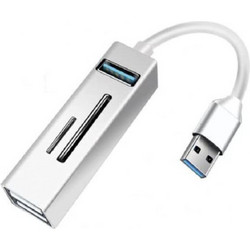 Q-HU80 USB Hub 3.0 USB-A με 5 Θύρες USB-A / Card Reader