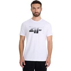 4F Ανδρικό Αθλητικό T-Shirt Λευκό 4FWAW25TTSHM2359-10S
