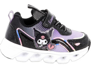 Disney Hello Kitty Kuromi Παιδικά Sneakers με Φωτάκια Λιλά Μαύρα HK009375