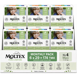 Moltex Pure & Nature Maxi Monthly Pack Πάνες No4 7-18kg 174τμχ