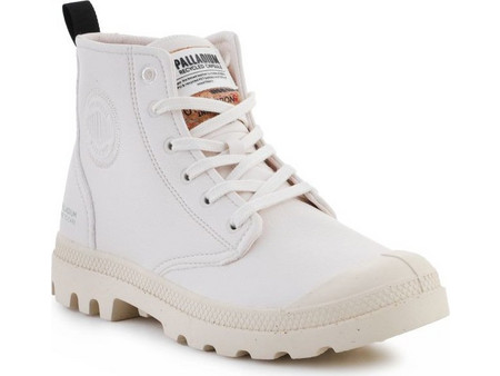 Palladium Pampa Hi Re Vegan Ανδρικά Μποτάκια Δερμάτινα Λευκά Αδιάβροχα 74378-116