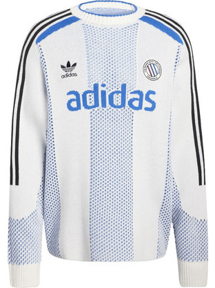 Adidas Blokecore Longsleeve Light Weight Pullover Ανδρικό Αθλητικό Φούτερ Μπλε Λευκό KQ5085