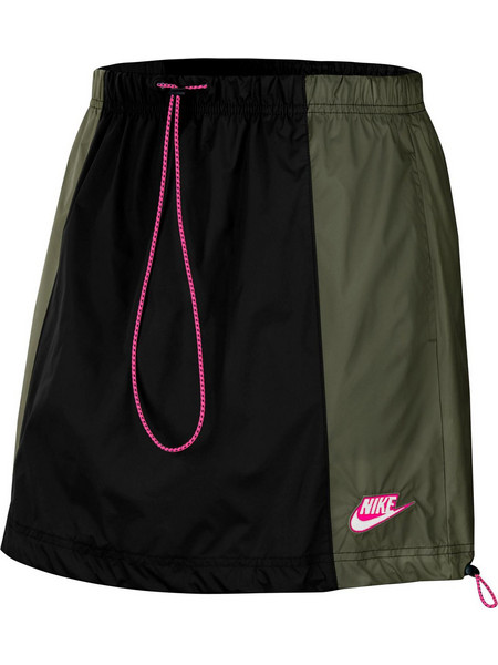 Nike Sportswear Icon Clash Μίνι Φούστα Υφασμάτινη Ψηλόμεση Χακί Μαύρη CU5985-010