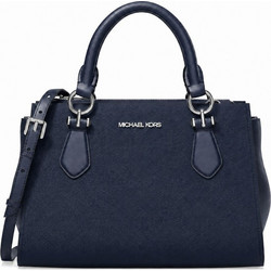 Michael Kors Γυναικείο Τσαντάκι Χειρός Δερμάτινο Navy Μπλε 35R6S6AM1L-NAV