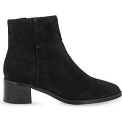 Clarks Γυναικεία Μποτάκια Αστραγάλου Suede Μαύρα με Χοντρό Χαμηλό Τακούνι 26300000