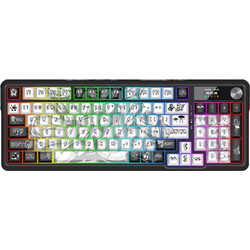 Redragon Artemis Pro Graffiti Edition Ασύρματο Μηχανικό Gaming Πληκτρολόγιο με Hi-Fi Custom Διακόπτες RGB Black White