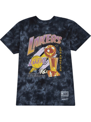 Mitchell & Ness Los Angeles Lakers NBA Champions Ανδρικό Αθλητικό T-Shirt Ανθρακί BMTRFH21-APP002
