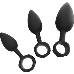 Bathmate Anal Training Plugs Σετ Πρωκτικές Σφήνες Μαύρες 3τμχ