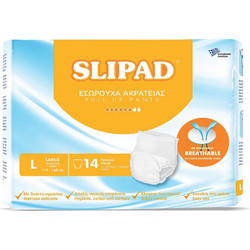 Slipad Large Πάνες Βρακάκι Ακράτειας 6 Σταγόνες 4x14τμχ