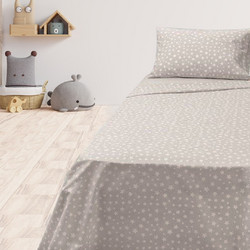 Palatex Σετ Παιδικά Σεντόνια Μονά Βαμβακερά 160x265 Young Star Grey 3τμχ