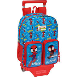 Safta Spidey Σχολική Τσάντα Τρόλεϊ Νηπιαγωγείου Πολύχρωμη 612662185