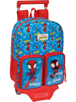Safta Spidey Σχολική Τσάντα Τρόλεϊ Νηπιαγωγείου Πολύχρωμη 612662185