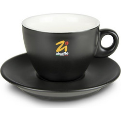 ZiCaffe Φλιτζάνι Cappuccino Πορσελάνης Μαύρο ZCFCPPBL