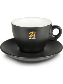 ZiCaffe Φλιτζάνι Cappuccino Πορσελάνης Μαύρο ZCFCPPBL