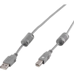 Volte-Tel Καλώδιο USB-A Male 2.0 to USB-B Male 1.5m Grey 5205308427114