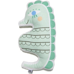 Petit Monkey Seahorse Παιδικό Διακοσμητικό Μαξιλάρι 100% Βαμβάκι Πράσινο Mint