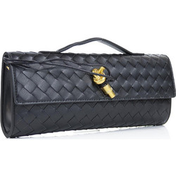 Passaggio Leather Γυναικείο Τσαντάκι Χειρός Δερμάτινο Μαύρο 5395-KR-01