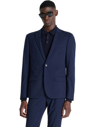 Antony Morato Slim Fit Bonnie Ανδρικό Σακάκι με Στενή Εφαρμογή Μπλε Σκούρο JS00089FA650390