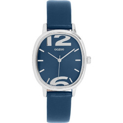 Oozoo Timepieces Γυναικείο Ρολόι με Μπλε Δερμάτινο Λουράκι C11723
