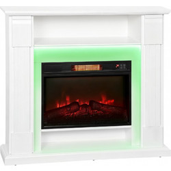 HOMCOM 820-447V90WT Επιδαπέδιο Ηλεκτρικό Τζάκι 1800W Μ105xΥ97xΒ27cm