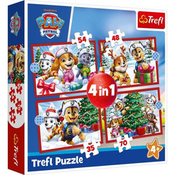 Παιδικό Puzzle Trefl Paw Patrol Christmas 35+48+54+70 Κομμάτια