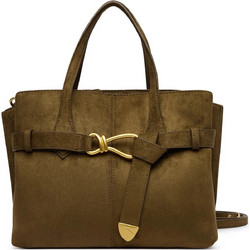 Steve Madden Bjoplin Γυναικεία Τσάντα Χειρός Σουέτ Χακί 13002641-04004