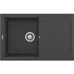 Karag Easy Nero Metal 300 Ένθετος Νεροχύτης Γρανίτη Αντιστρεφόμενος Ματ Black 79x50cm
