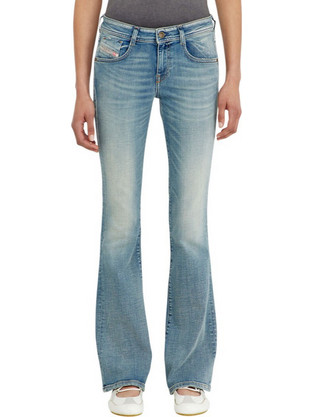 Diesel 1969 D EBBEY Γυναικείο Τζιν Παντελόνι Ελαστικό Bootcut Εφαρμογή Καμπάνα Μπλε W26A1100509P42-01
