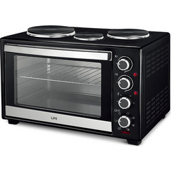 Life 221-0538 Ηλεκτρικό Φουρνάκι 48lt με 3 Εστίες και Αέρα