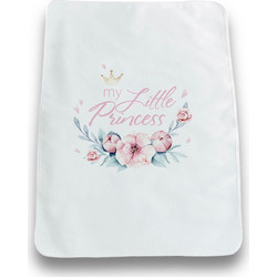 Bonjour Bebe Flower Little Princess Αδιάβροχο Σελτεδάκι Αλλαξιέρας Μωρού 100% Βαμβακερό Λευκό 50x70cm