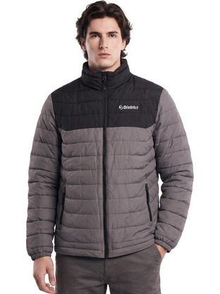District75 Ανδρικό Μπουφάν Χειμωνιάτικο Puffer Ανθρακί 226MJA-988-076