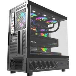 Darkflash DS950V Black Gaming Midi Tower Κουτί Υπολογιστή με Πλαϊνό Παράθυρο