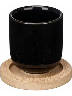 Kinvara Art Regal Σετ Φλιτζάνια Espresso & Ελληνικού Καφέ Κεραμικά Μαύρα 80ml 6τμχ 029.60497
