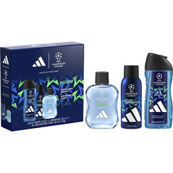 Adidas UEFA Champions League Matchday Eau de Toilette 100ml + Shower Gel 250ml + Deodorant Spray 150ml