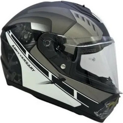 Zeus 821E Black Silver Κράνος Μηχανής Full Face