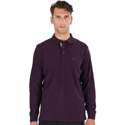 Double Ανδρική Μπλούζα Polo Μακρυμάνικη Μωβ 262PS-3098