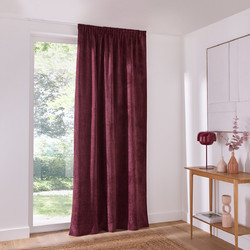 La Redoute Κουρτίνα Βελουτέ με Τρέσα 135x250 Carly 351463821 Μπορντό
