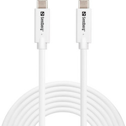 Sandberg 136-75 USB-C to USB-C 100W 3m White