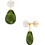 Margaritari Γυναικεία Σκουλαρίκια Jackets από Xρυσό 14K με Περίδοτο G124995P